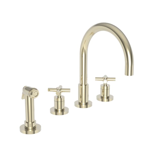 Newport Brass Kitchen Faucet With Side Spray in French Gold (Pvd) 9911L-24A - main